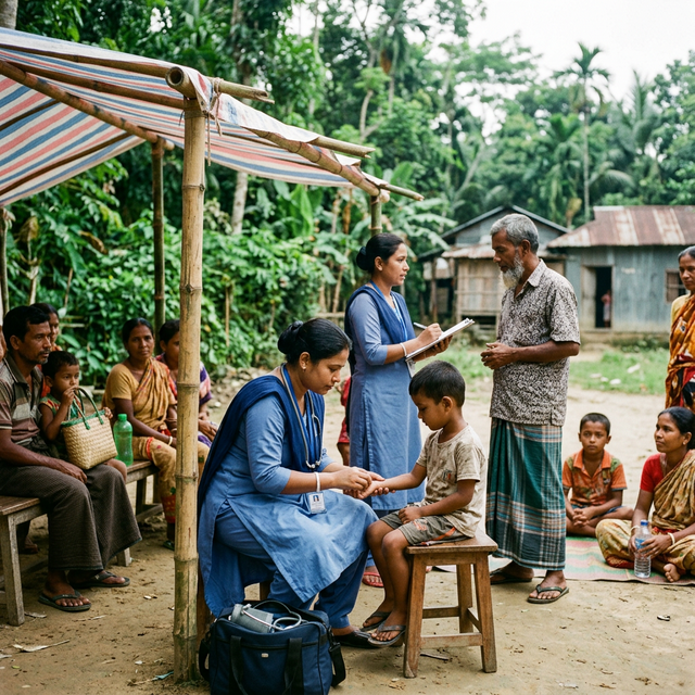 Vaccination outreach in border villages