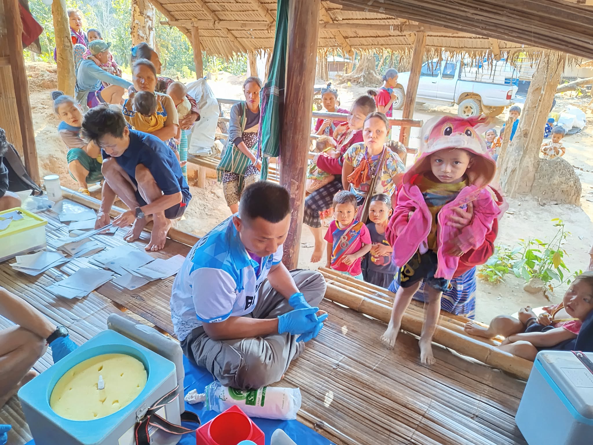 Immunization session in progress