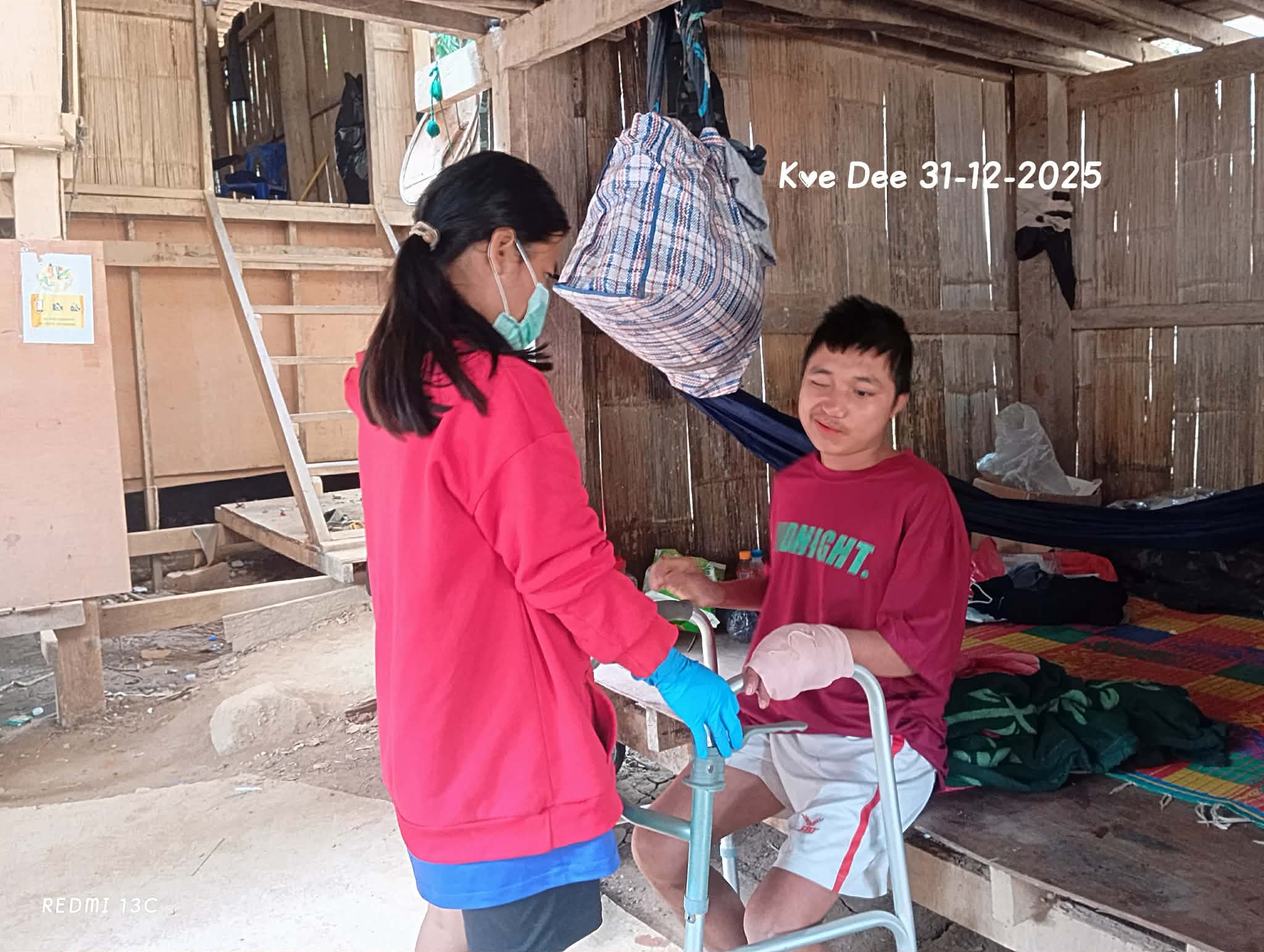 Physiotherapy session with patient